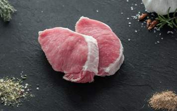 Pork tenderloin slices