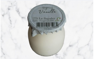 Yogourt vanille BIO Le Sapalet